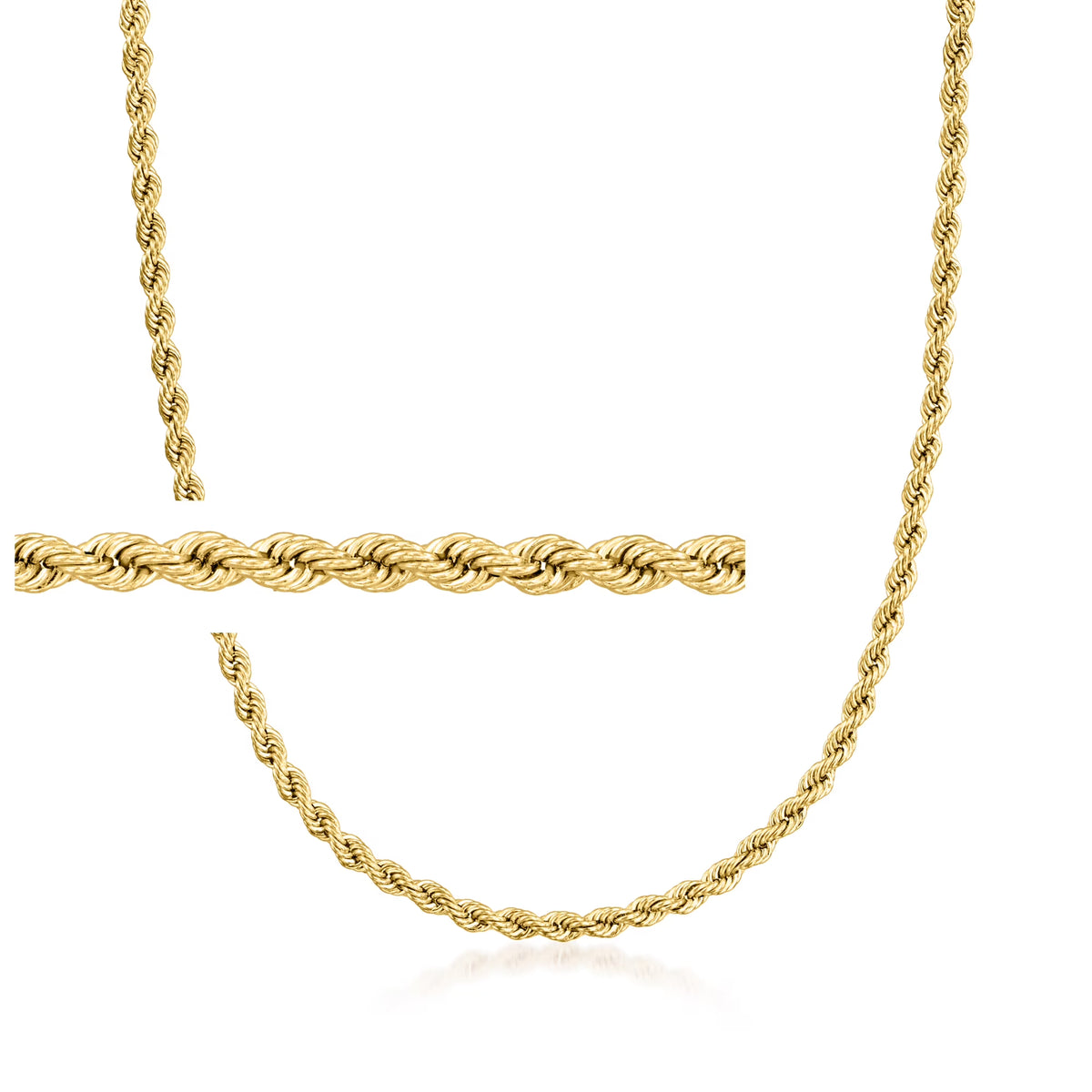 18kt Yellow Gold Rope-Chain Necklace L15140