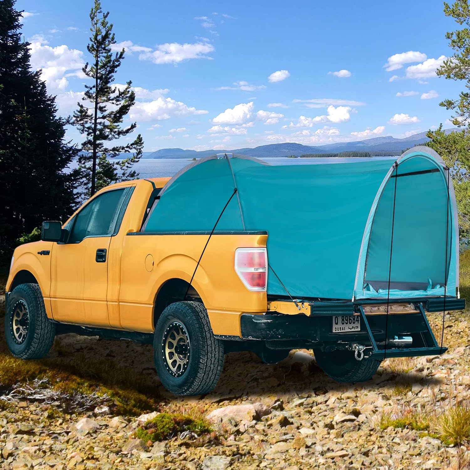 Truck Tent Pickup Camping 2 Person Waterproof Double Layer Rainfly O474