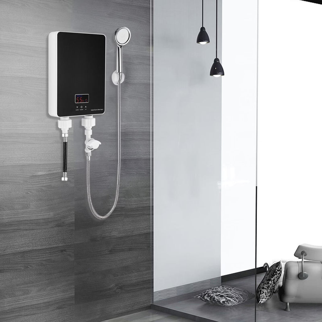 6000W Tankless Electric Shower Water Heater with Shower Head U596995