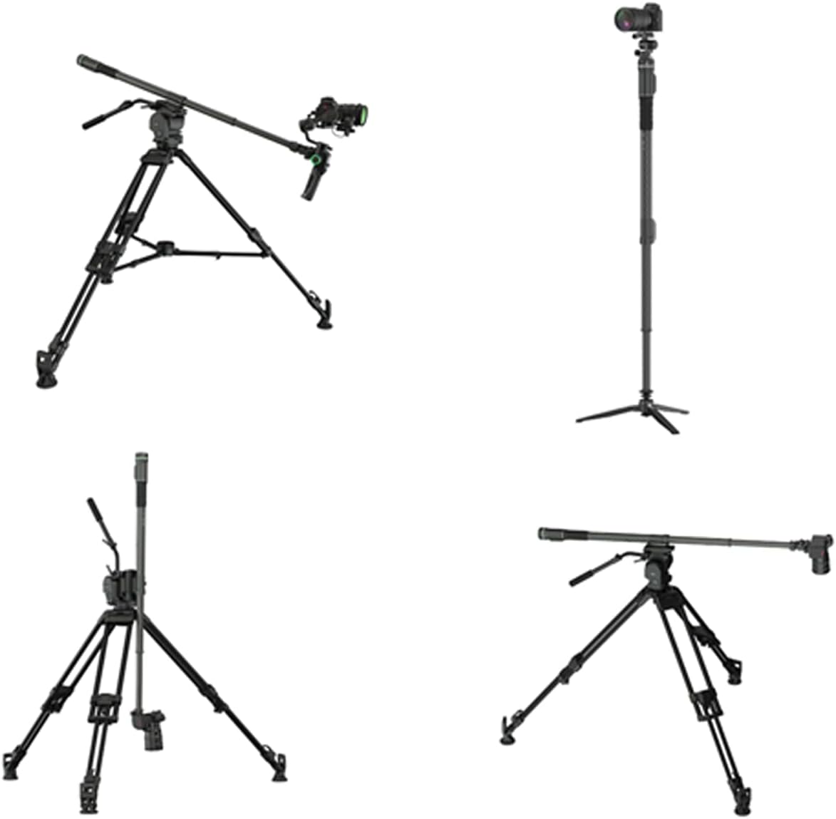 Motorized Camera Slider Monopod with Pan and Tilt Head & Tripod S8211