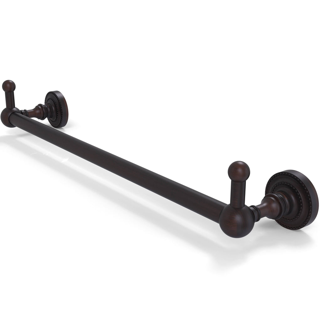 30 inch Towel Bar with Integrated Hooks - Satin Brass W3704