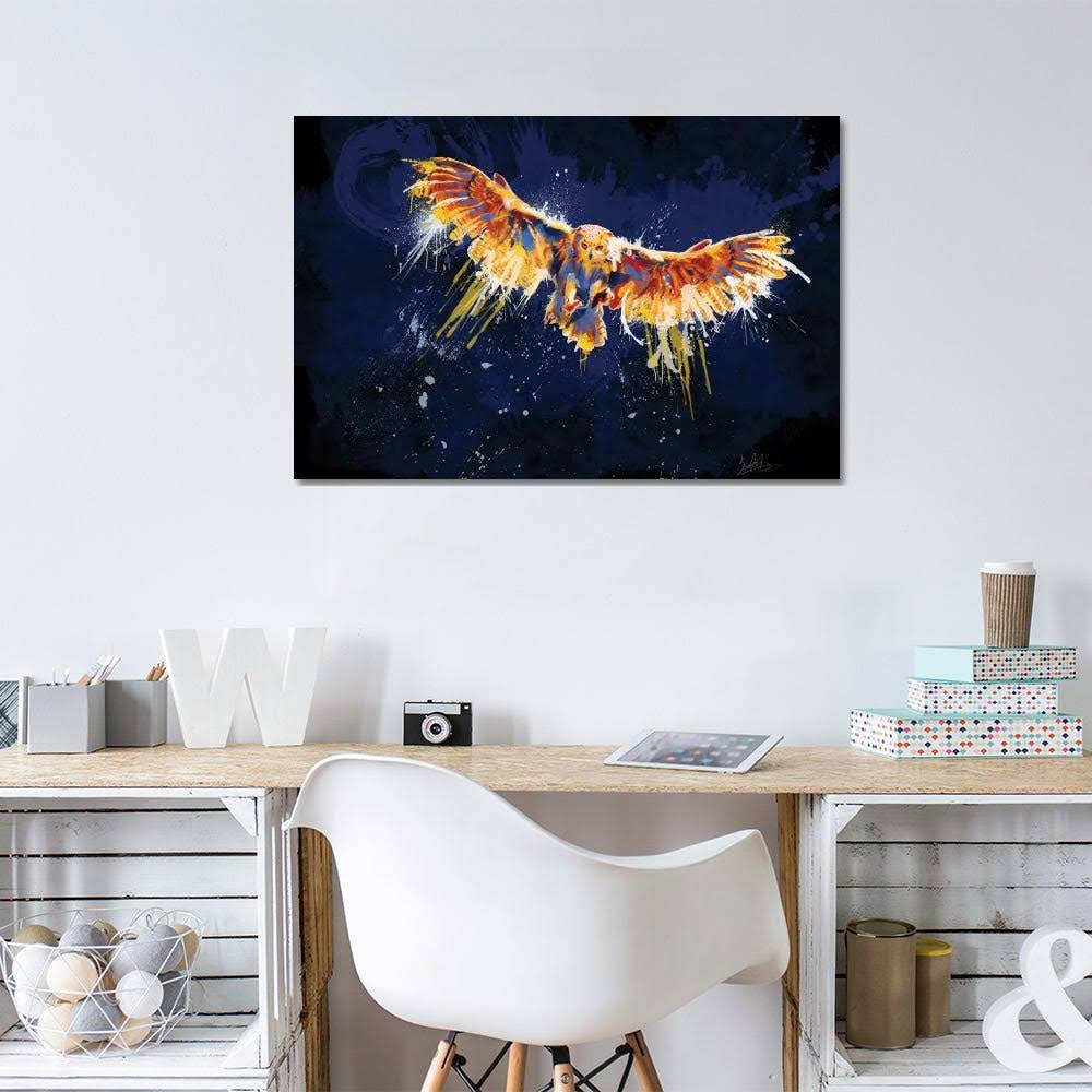 Night Owl Canvas Wall Decor Prints K8381