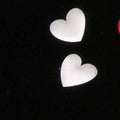 200 White Satin Hearts U332