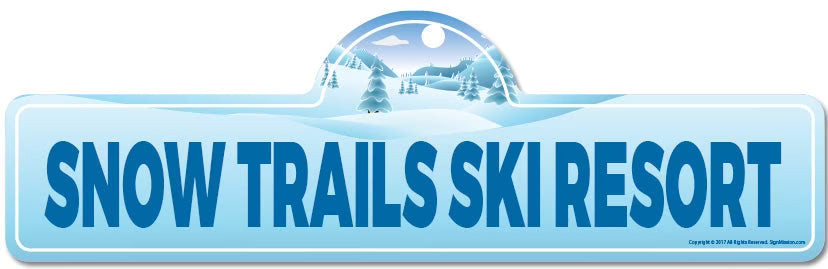 Ski Resort Street Sign Indoor Outdoor Décor O956014