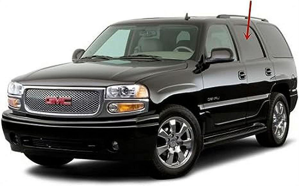 Left Side Rear Door Window Glass for Chevrolet Tahoe GMC Yukon 2000-2006 F642