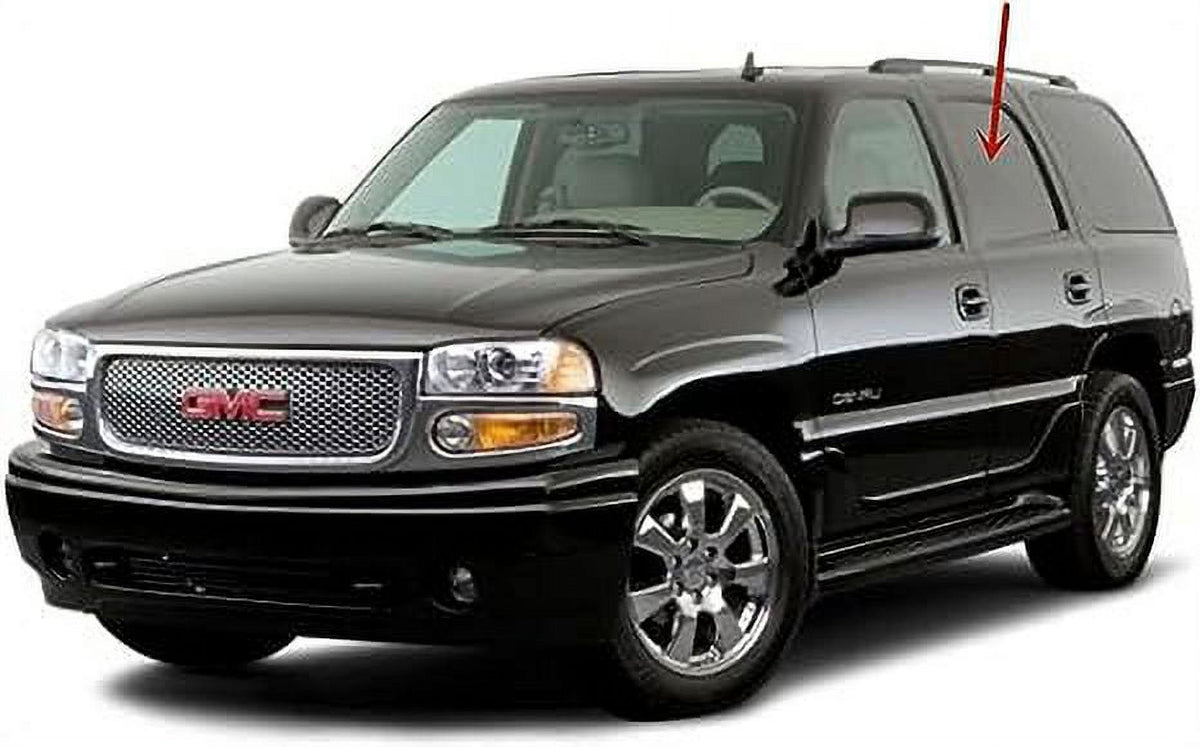 Left Side Rear Door Window Glass for Chevrolet Tahoe GMC Yukon 2000-2006 F642