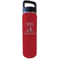 32 Oz Engraved Red Insulated Stainless Steel Water Bottle Tumbler E887
