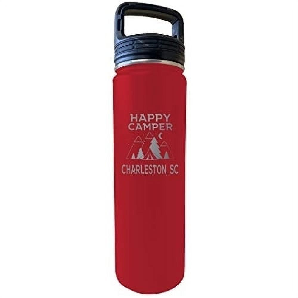32 Oz Engraved Red Insulated Stainless Steel Water Bottle Tumbler E887