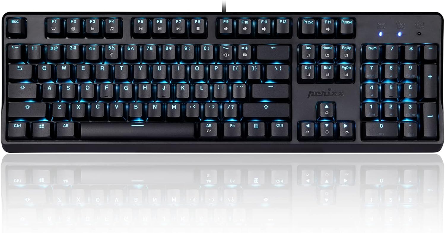 Mechanical Gaming Keyboard with RGB Backlighting and Brown Switches K123