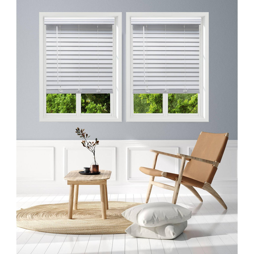 White Faux Wood Blinds N818516