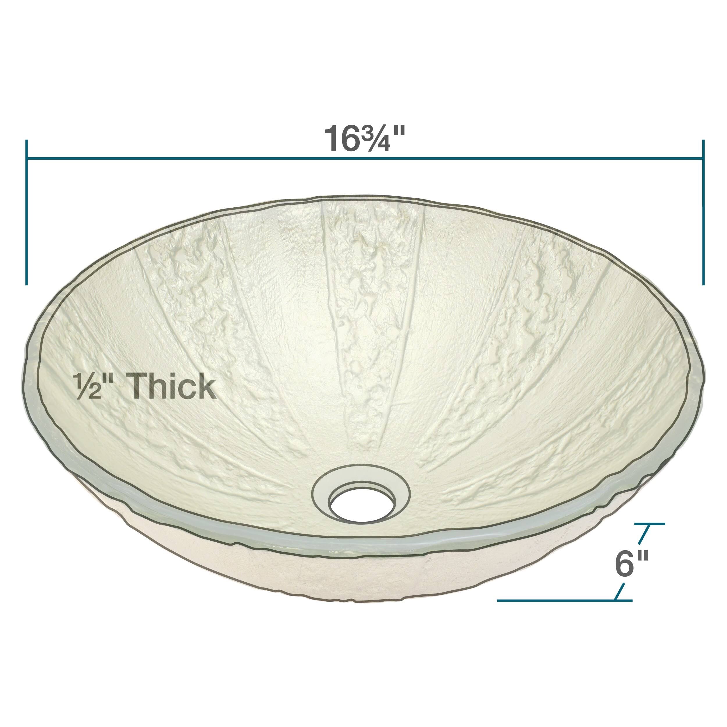 Gold Foil Glass Vessel Bathroom Sink S421745