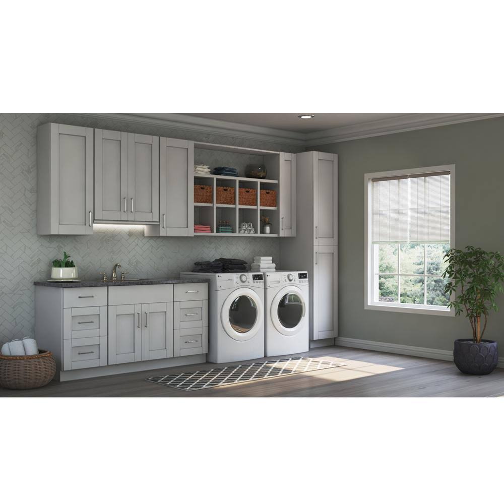 Shaker Assembled Pantry Kitchen Cabinet in Dove Gray K181