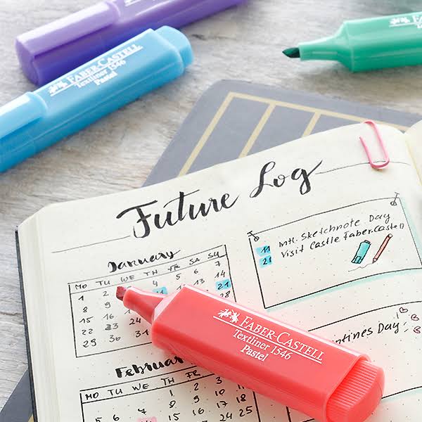 10 Fluorescent Textliner Markers Pastel Blue I983180