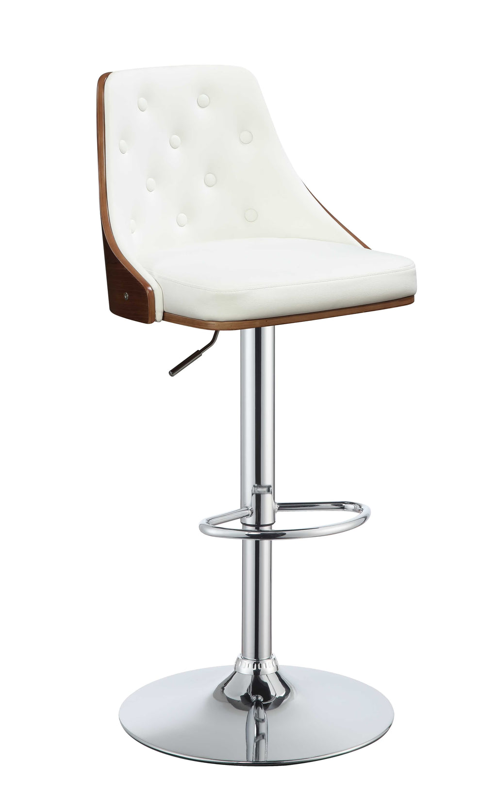 White And Walnut Adjustable Stool X4765
