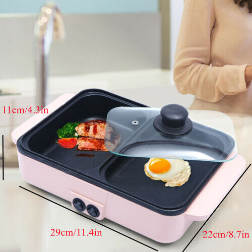 2 In 1 Non-Stick Electric Hot Pot BBQ Grill C253906