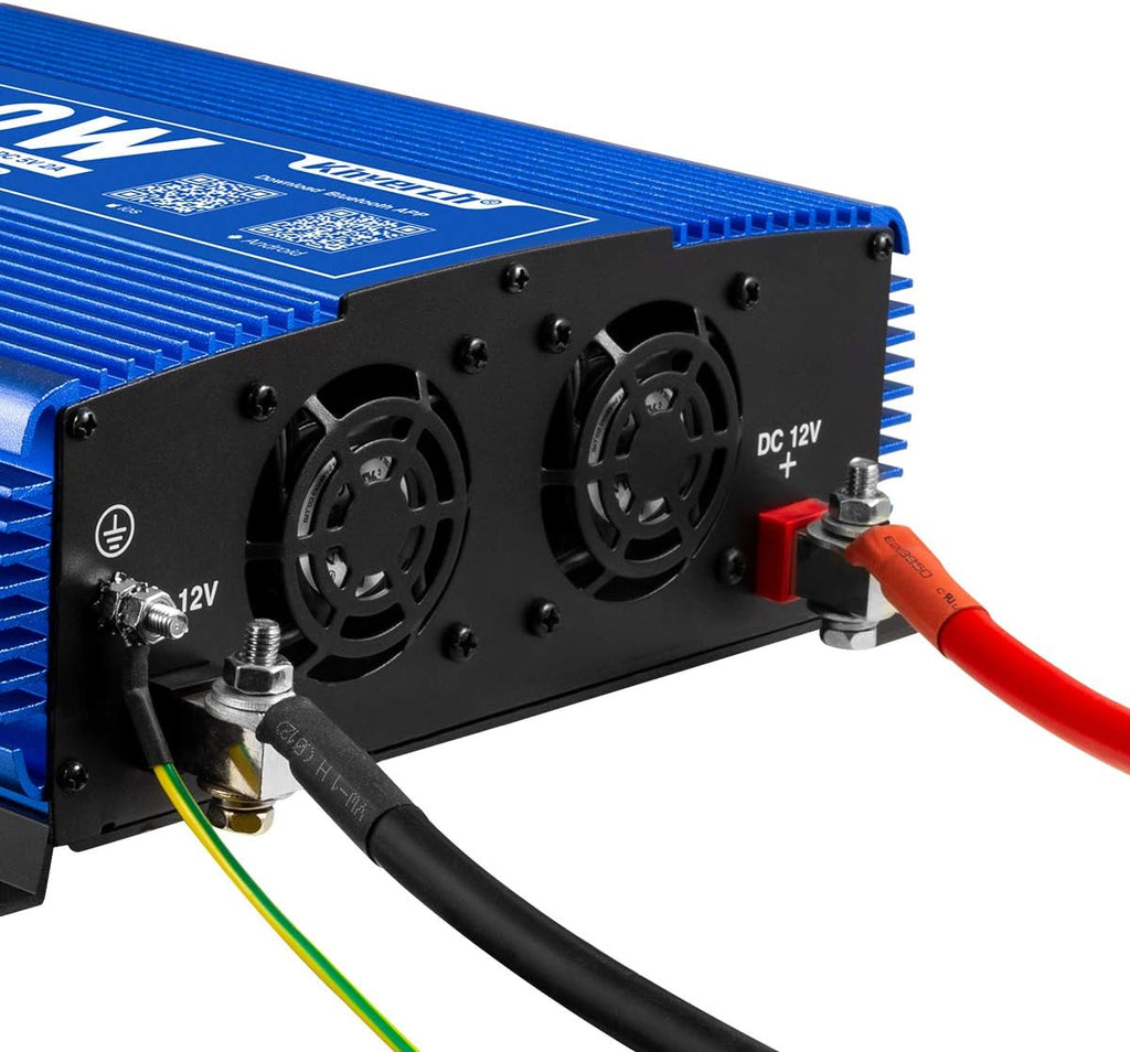 2000W Pure Sine Wave Power Inverter 12V DC to 110V AC with 3 AC Outlets & 1 USB Port E22456