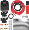 12V 140Amp Dual Battery Isolator Kit with LED Screen Voltage Display E2324