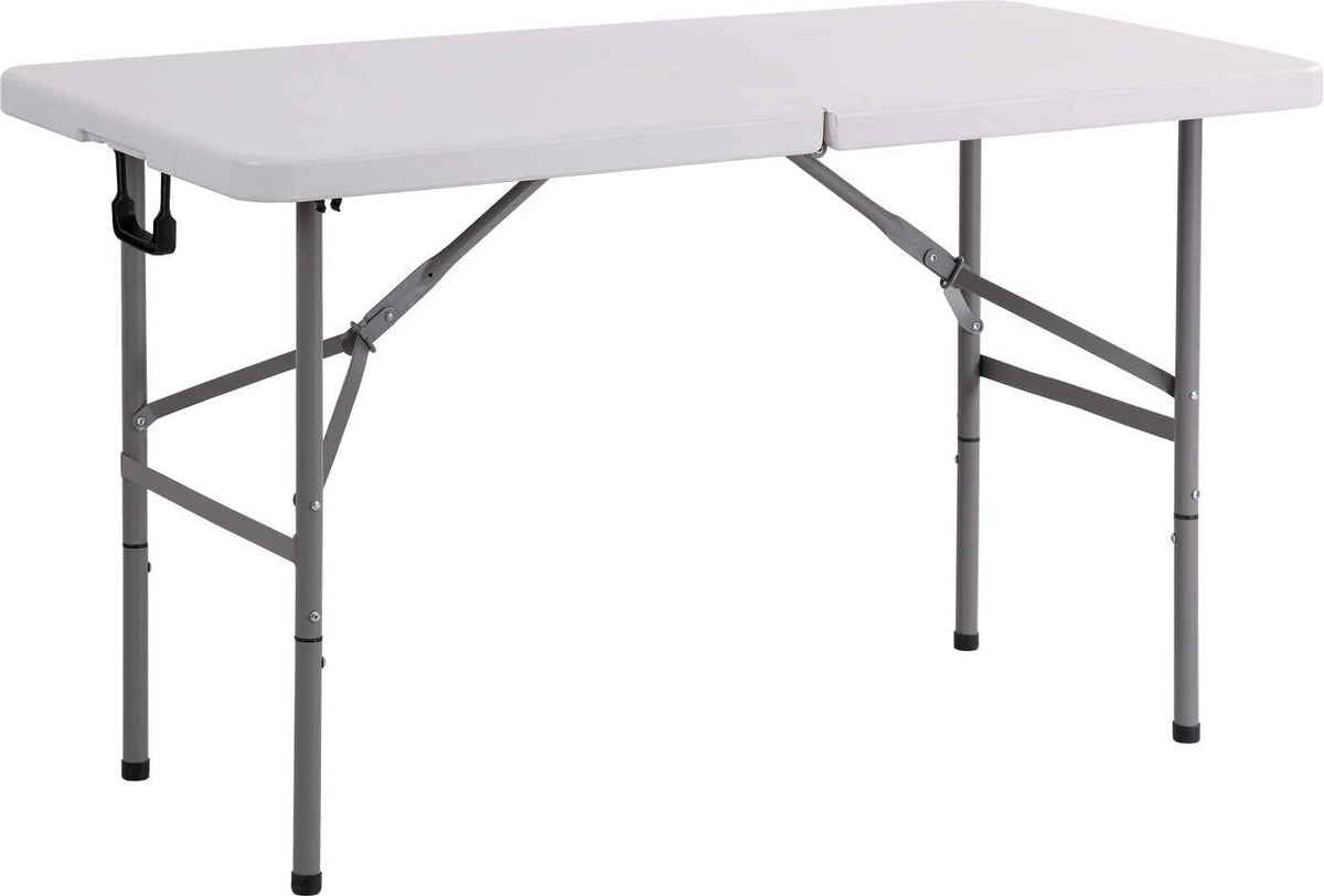 4ft Fold-in-Half Plastic Folding Utility Table N677690