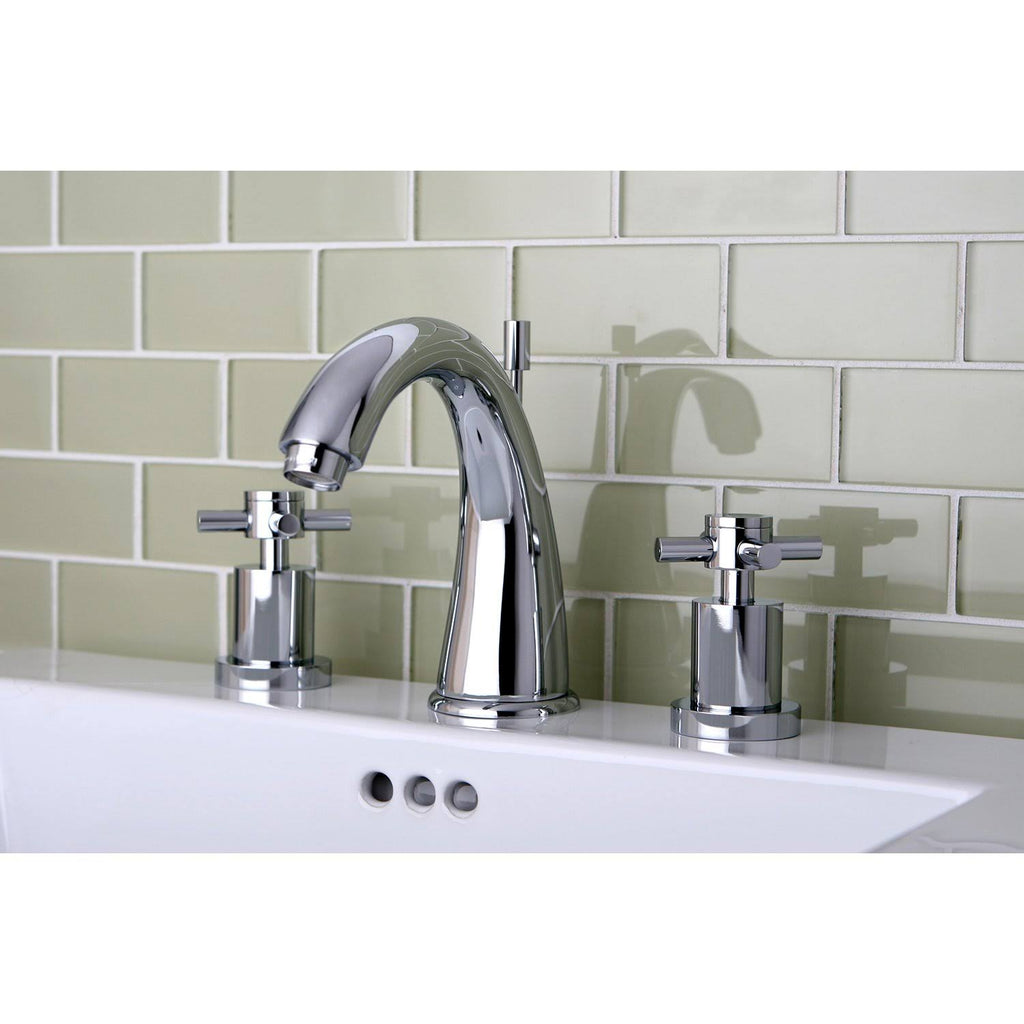 Polished Chrome Widespread Lavatory Faucet with Brass Pop-Up Z640425