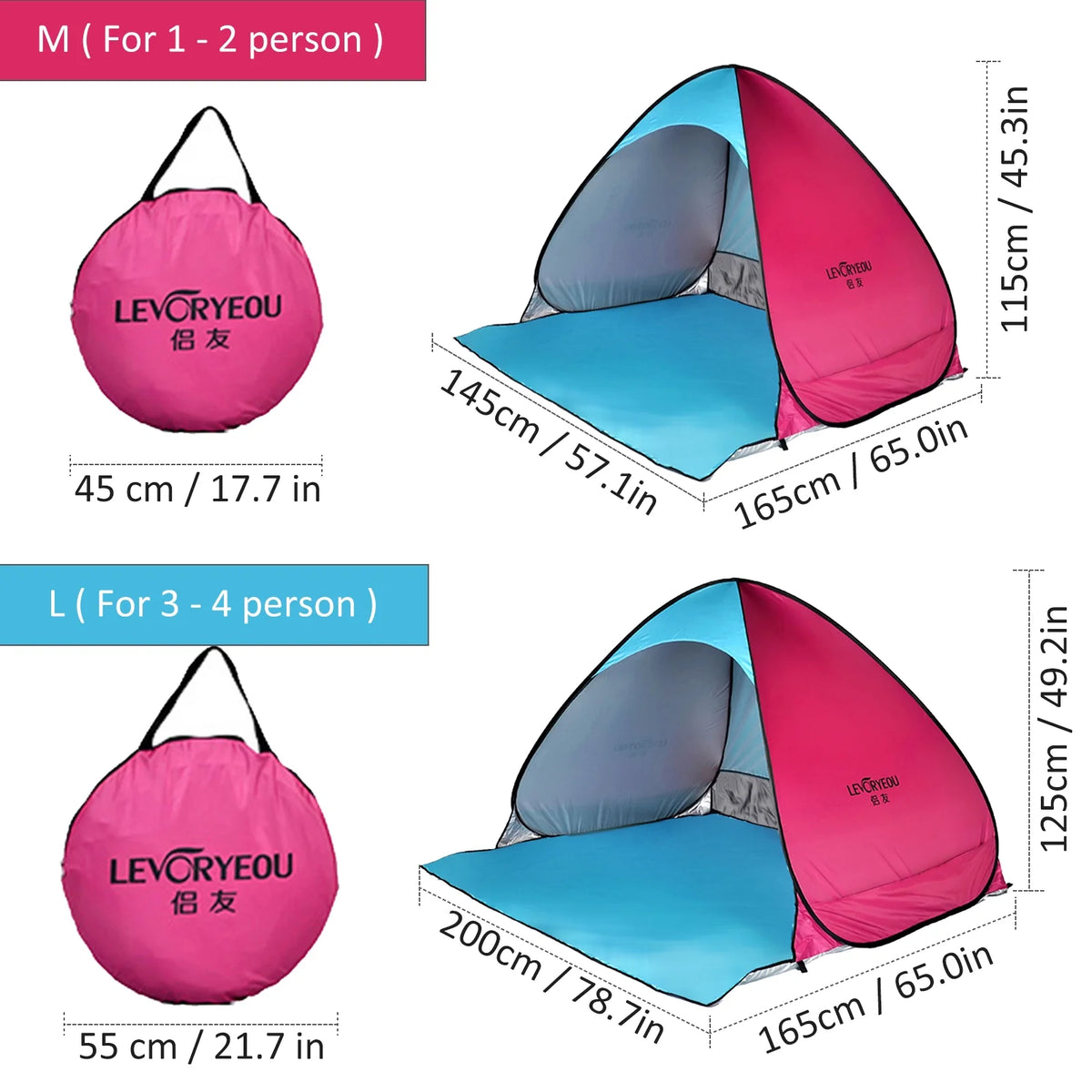 Pop-up Automatic Camping Tent Sun Shade Awning S328149