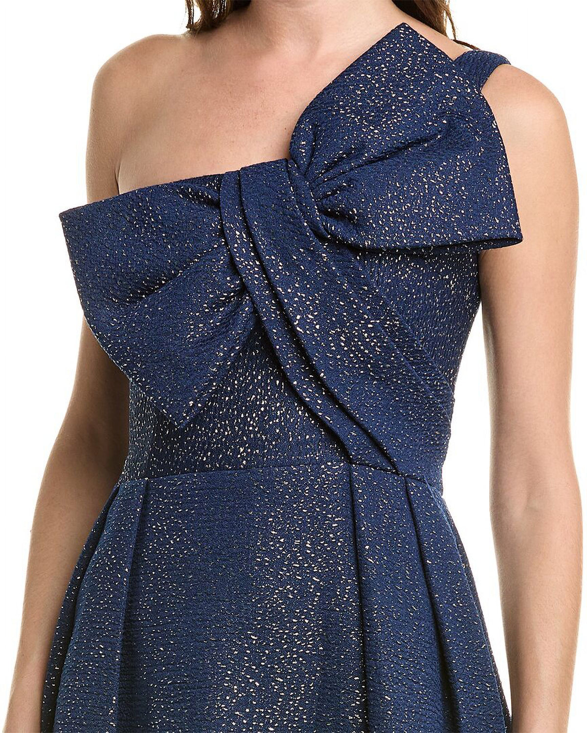 Metallic Jacquard Gown U6355
