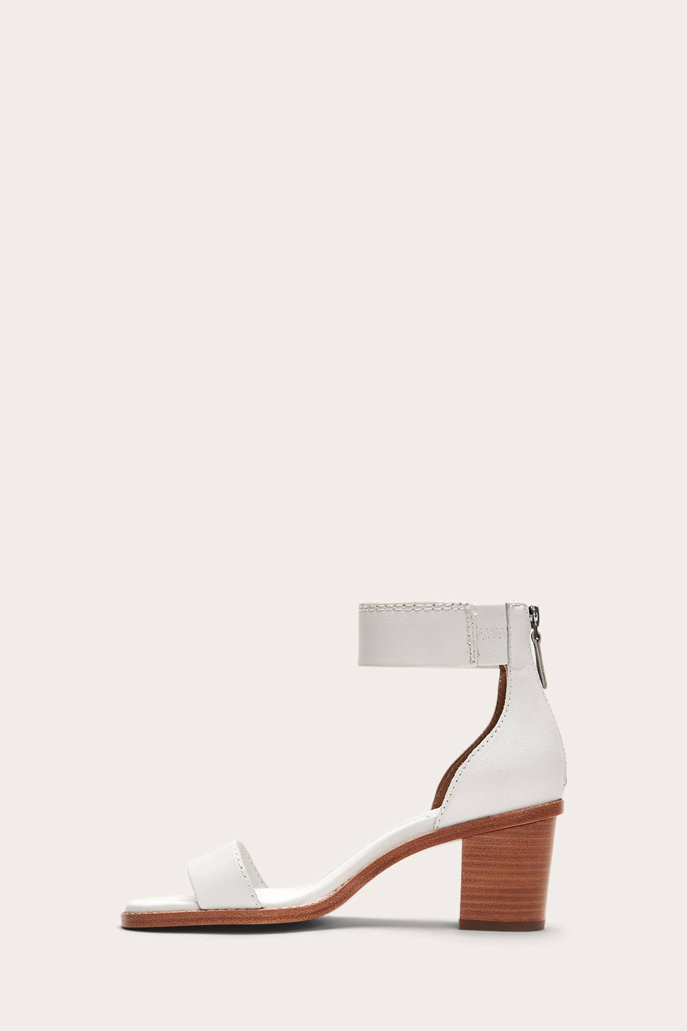 White Back Zip Boots P70436
