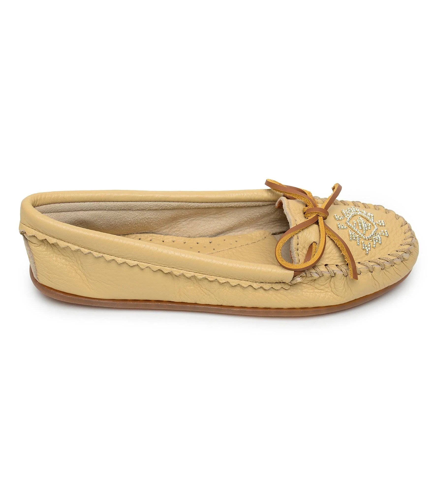 Deerskin Beaded Moc - Carmel 10 V4397