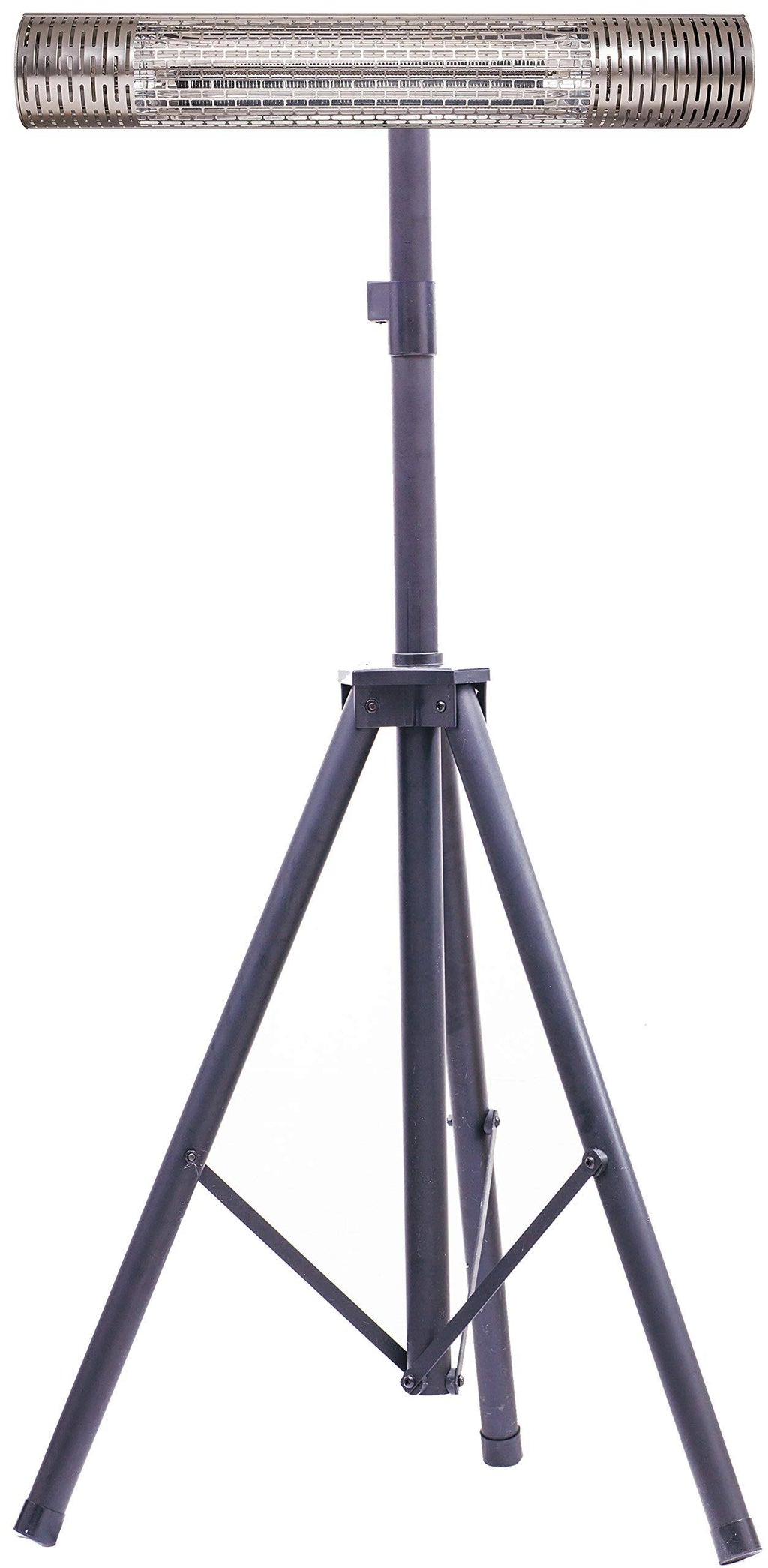 Silver/Black Electric Carbon Infrared Heat Lamp with Remote Control and Tripod Stand X17501