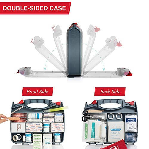 2-in-1 First Aid Kit 348-piece Double-Sided Hardcase O495071