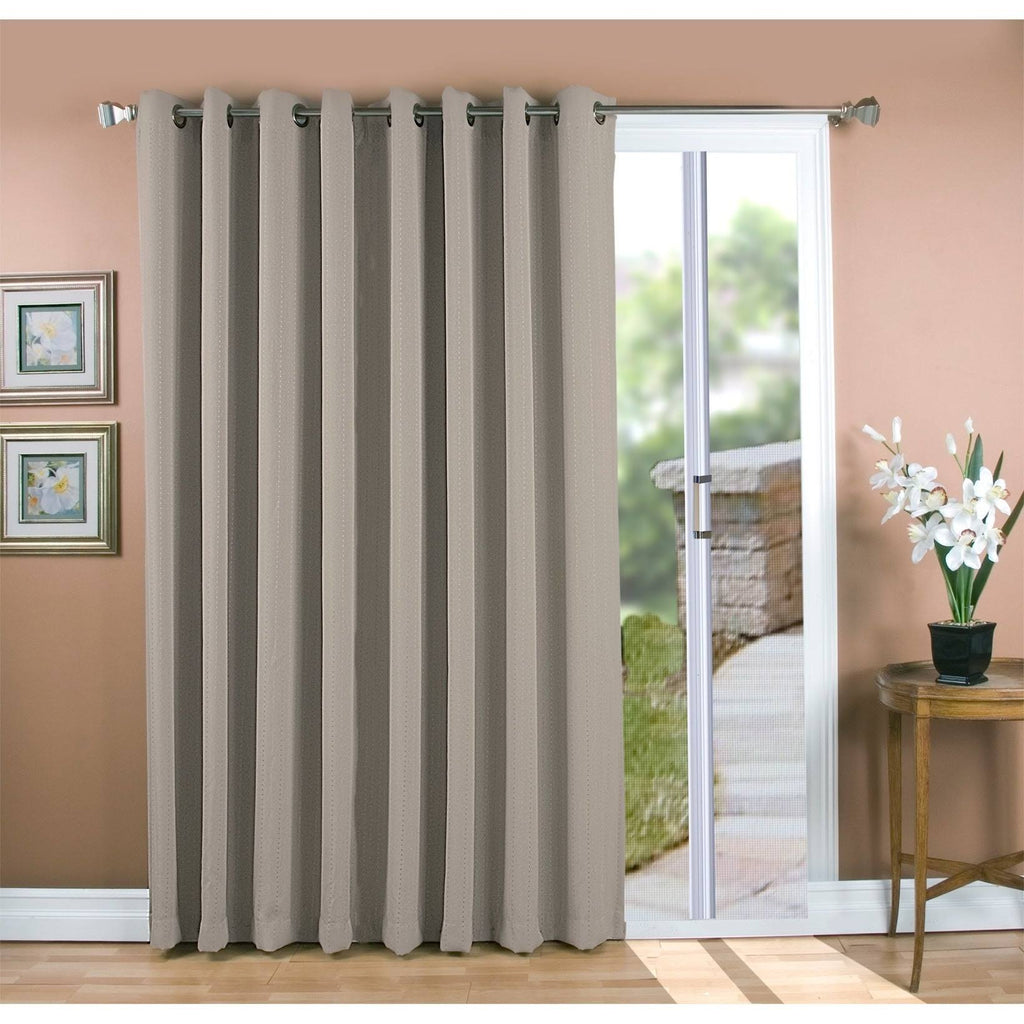 Natural Grommet Blackout Patio Panel with Attachable Wand E683