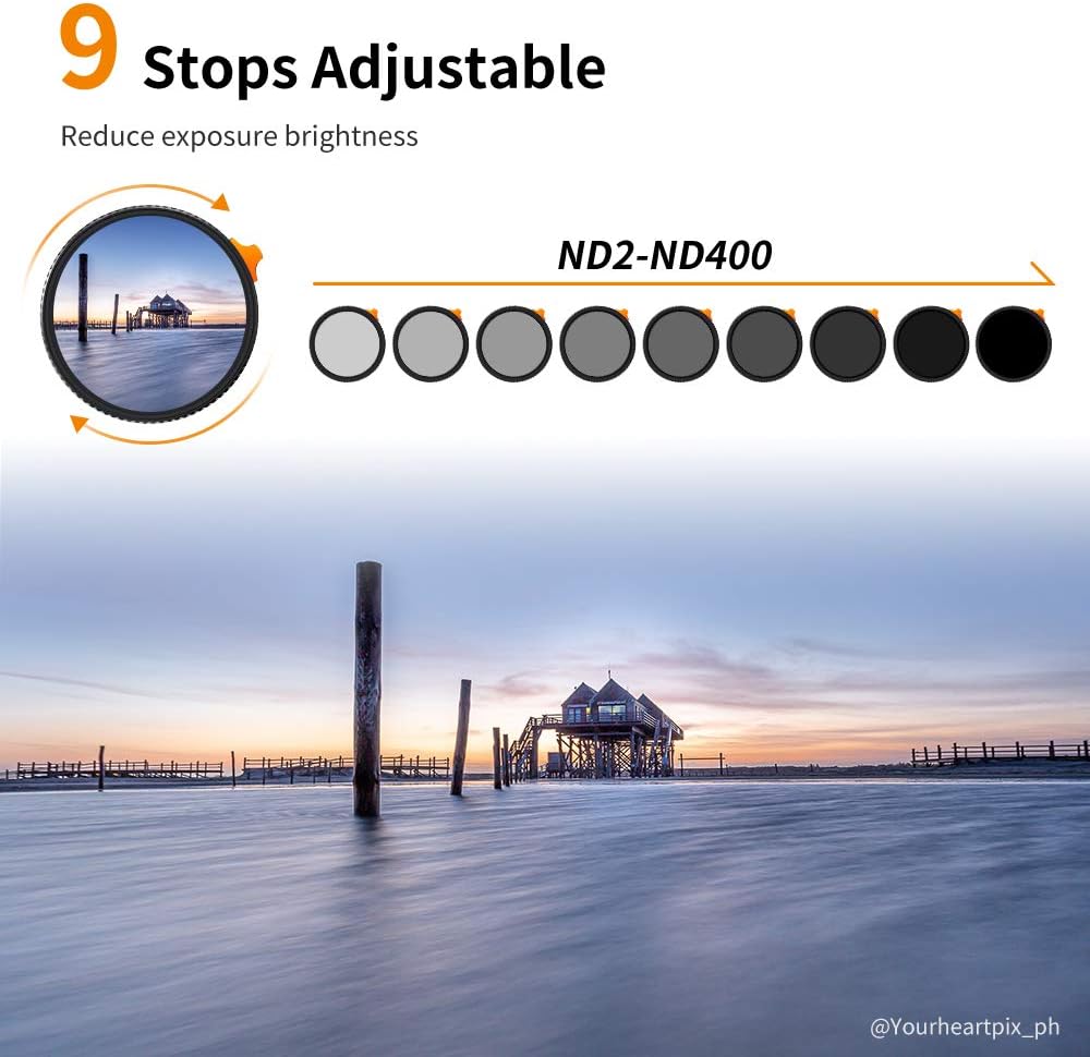 82mm Variable ND Filter ND2-ND400 with Multi-Layer Coatings F874984