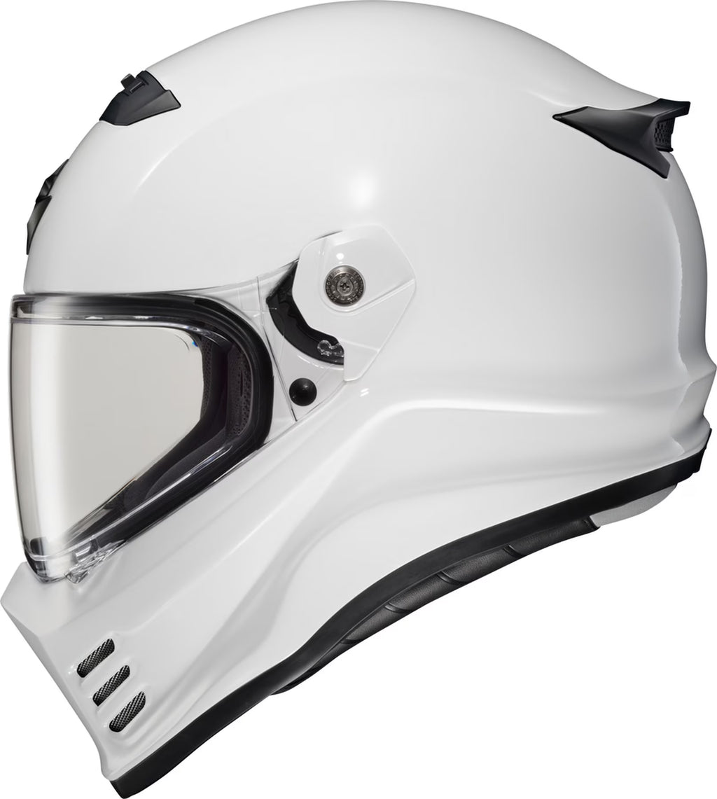 Gloss White Motorcycle Helmet J134959