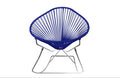 Chrome Deep Blue Acapulco Rocker Chair N62564