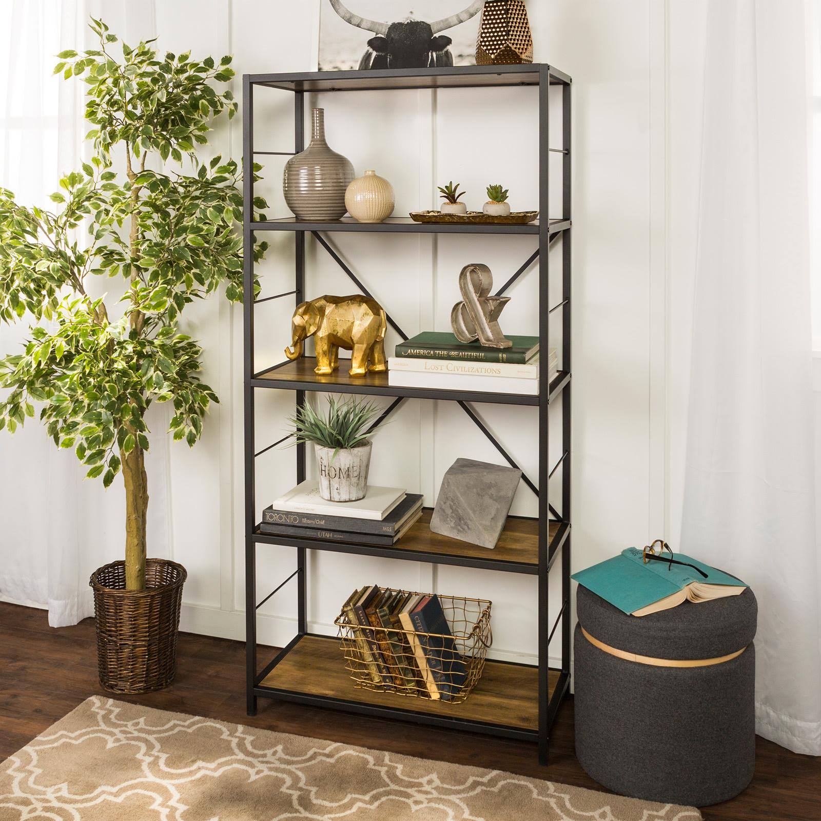 Rustic Media Bookcase K104