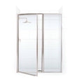 Framed Hinge Swing Shower Door Brushed Nickel W278