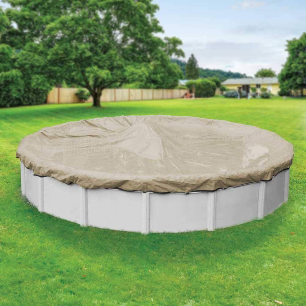 Tan Round Winter Pool Cover V28617