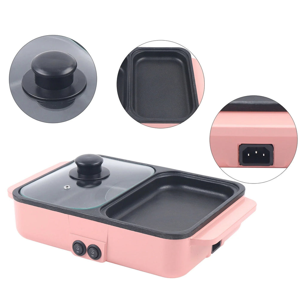 2 In 1 Non-Stick Electric Hot Pot BBQ Grill C253906