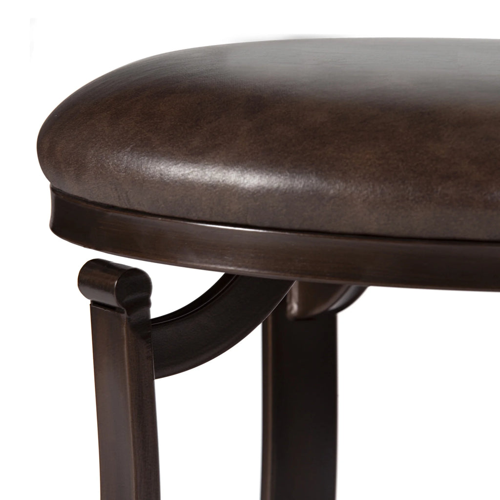 Antique Bronze Backless Metal Vanity Stool Q73088