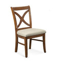 Beige Performance Fabric Cross Back Side Chair E152924