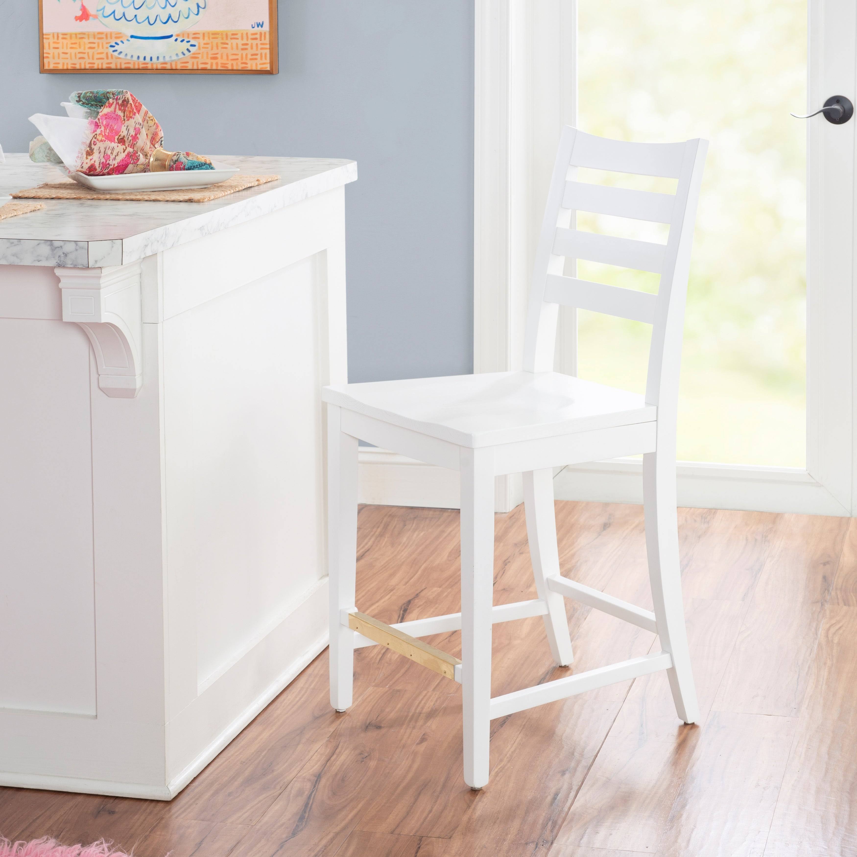 White Counter Stool Set of Two G410