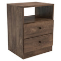2-Drawer Brown Nightstand U202