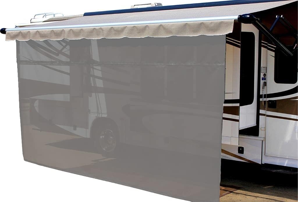 Solar Mesh Sunscreen for 12V Electric RV Awning - 13' x 6' - Grey Y6694