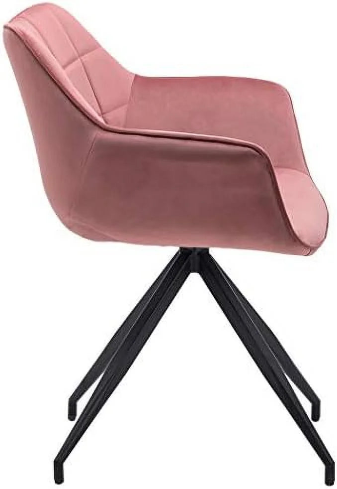 Pink Velvet Accent Dining Arm Chair B316