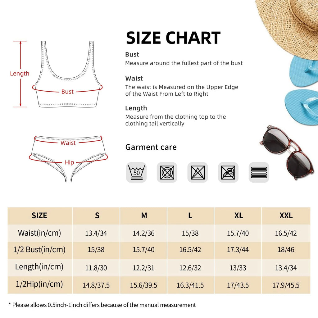 Watercolor Sea Turtle High Waisted Bikini Sets Two Pieces Swimsuits With Removable Soft Chest Pad N499