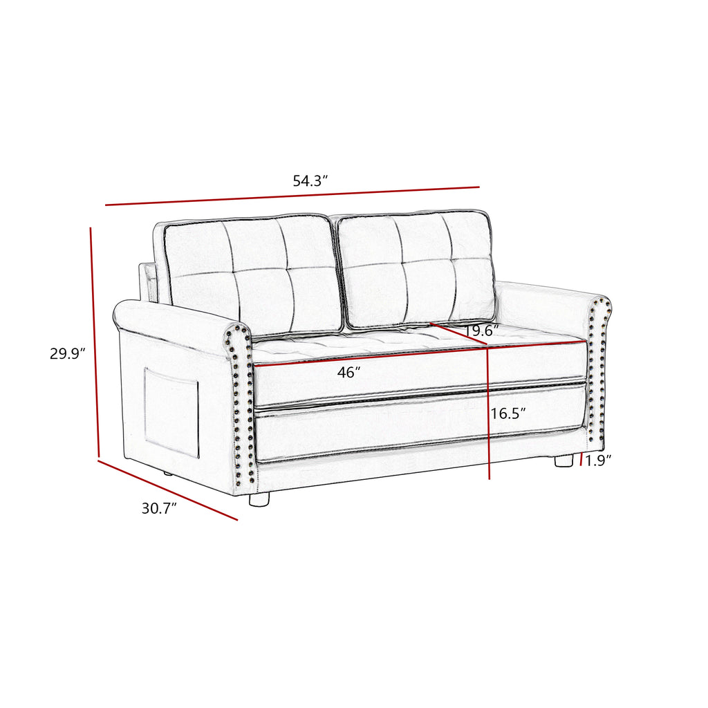 Velvet Folding Convertible Sofa Bed C62243