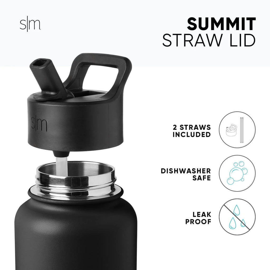 22oz Blue Dune Stainless Steel Water Bottle with Straw Lid F6525