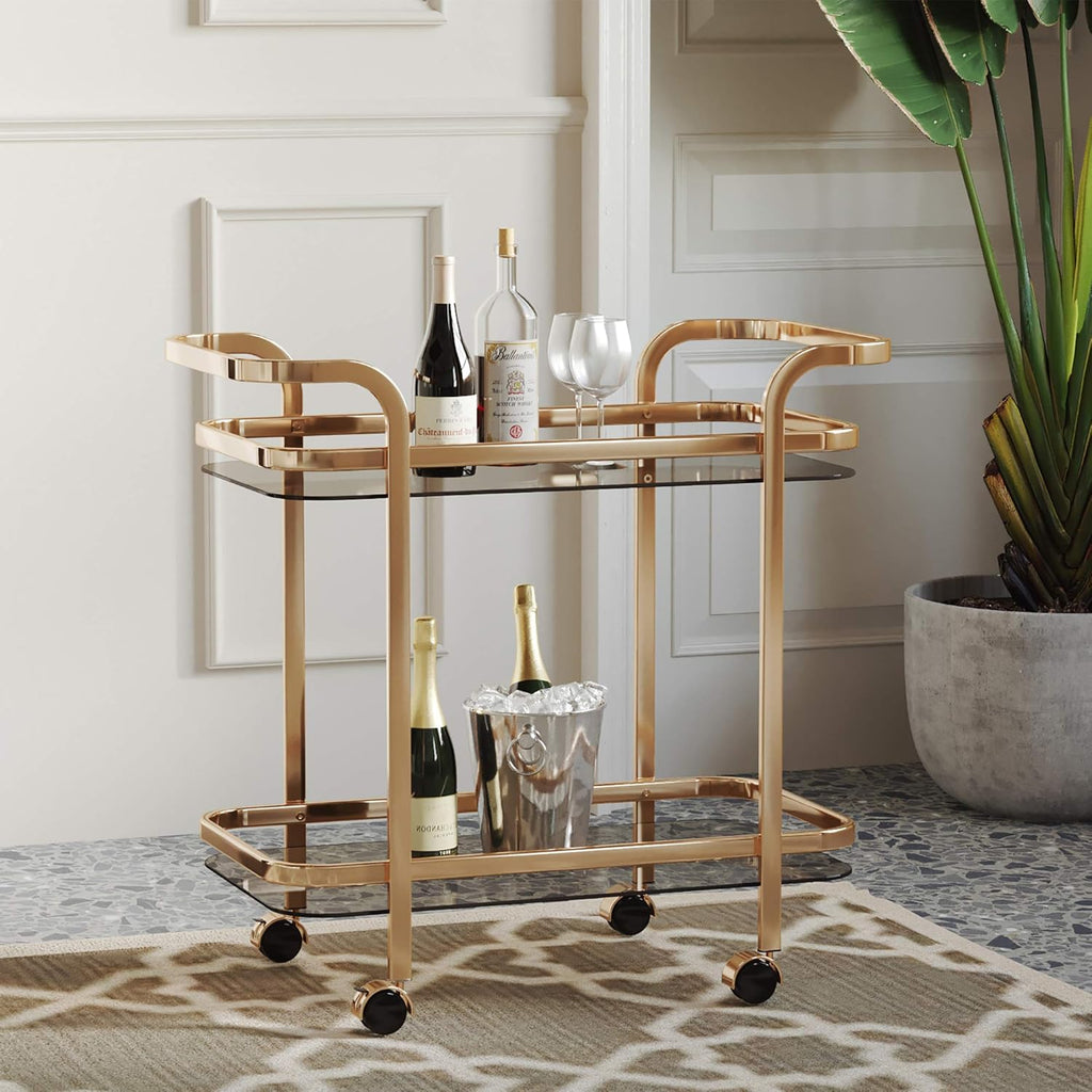 2-Tier Gold Bar Cart C85198