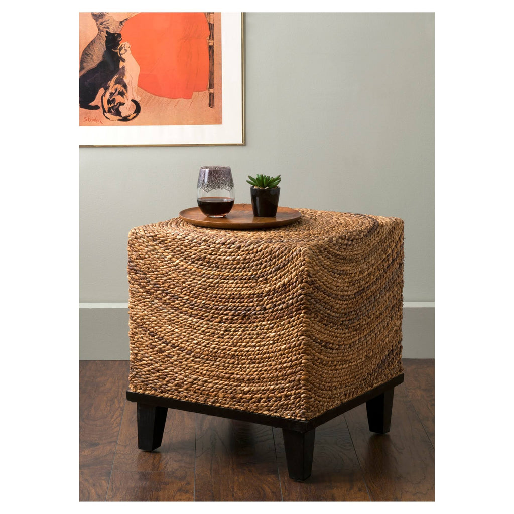 Brown Abaca Square Accent Table L6290