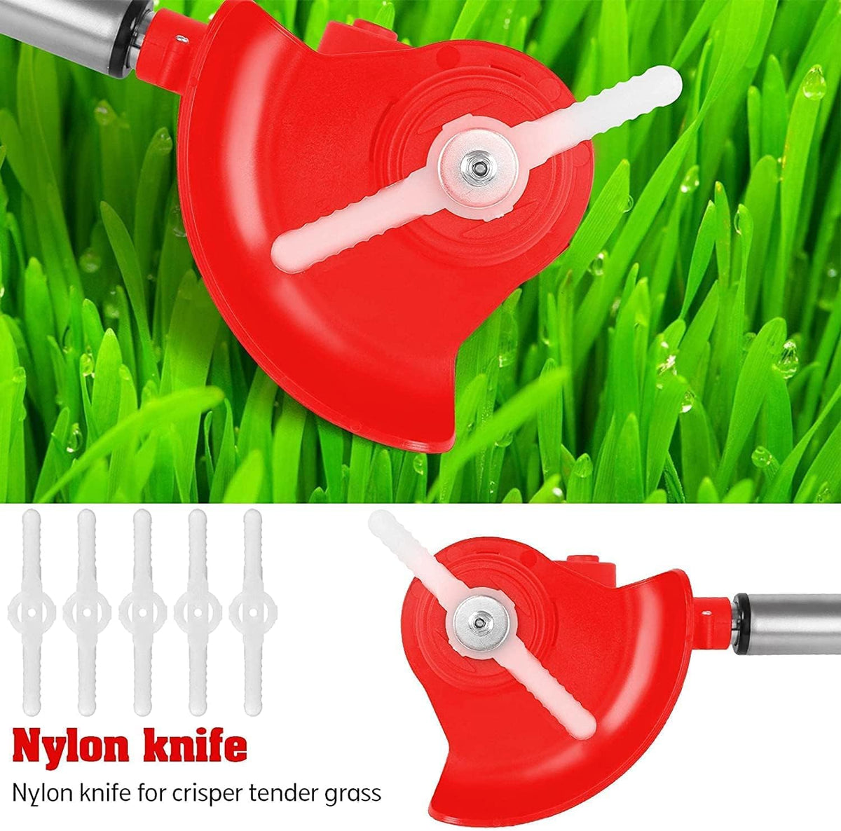 Cordless Grass Trimmer Weed Cutter Kit with 2.0 Ah Battery & Fast Charger 12 V Pack of 2 K496