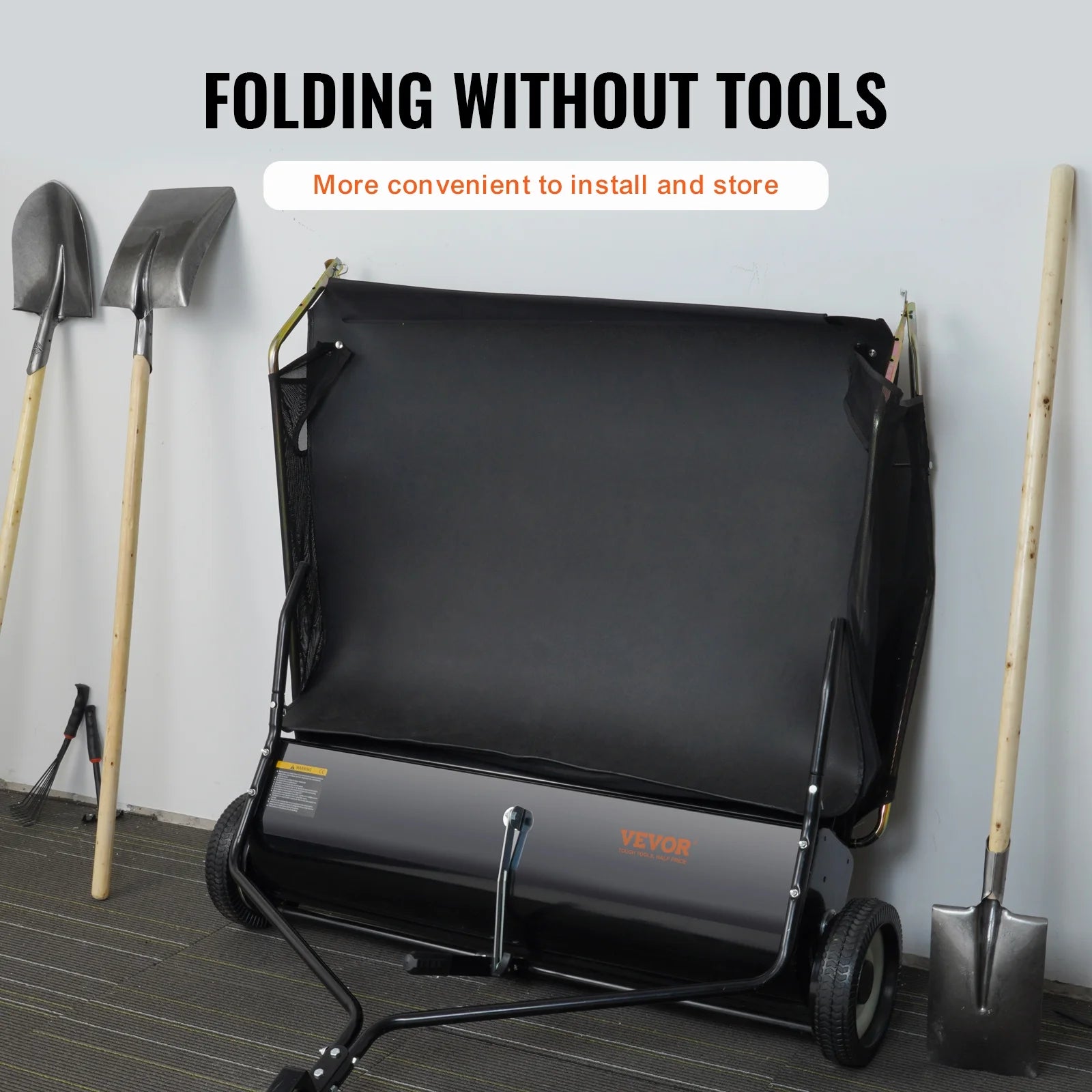 Tow Behind Lawn Sweeper 44 Inch, 25 cu. ft Leaf & Grass Collector P47540